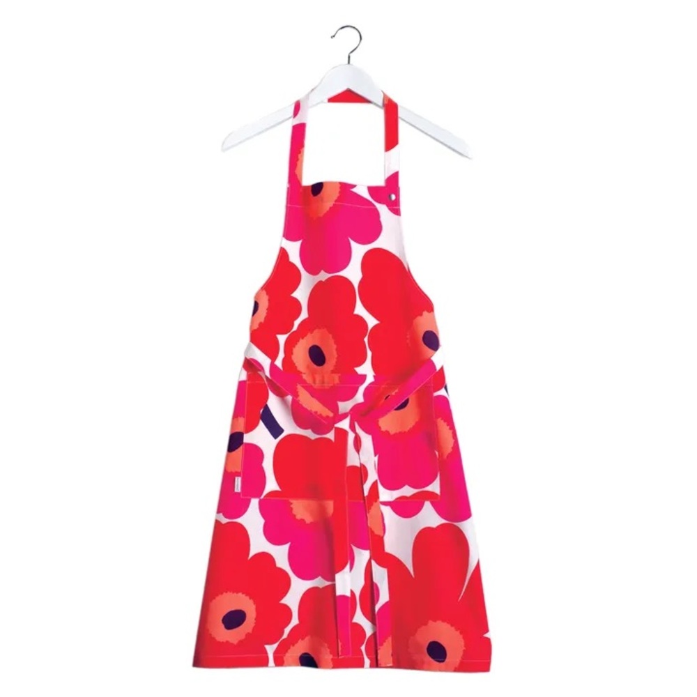Marimekko Pieni Unikko apron - red/fuchsia
